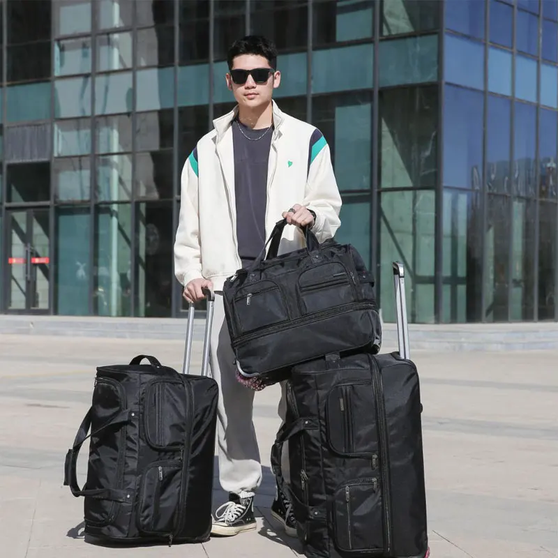 Trolley Bags Expandable Oxford Cloth Short Trip Luggage Travel bag Large Capacity Business Boarding Cabin Suitcase on Wheels