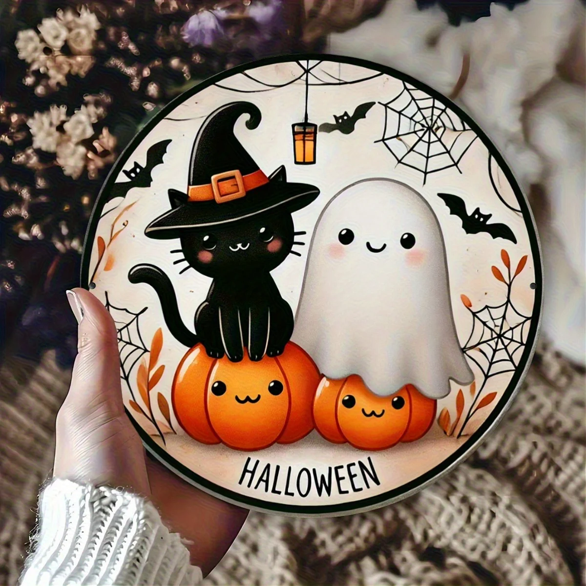 1pc Halloween Metal Wall Art - 8
