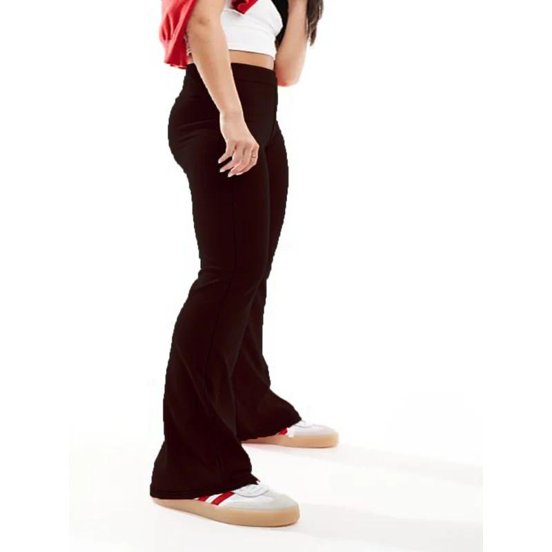 

Plus Size Women Fashion Bootcut Flare Pants Elastic Waist