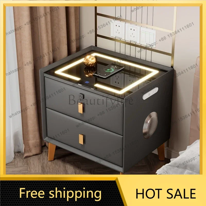 LJY Bedroom Storage Cabinet  Space Saving Mobile Nightstand Sturdy Cheap Home Bedroom Furniture Organizer
