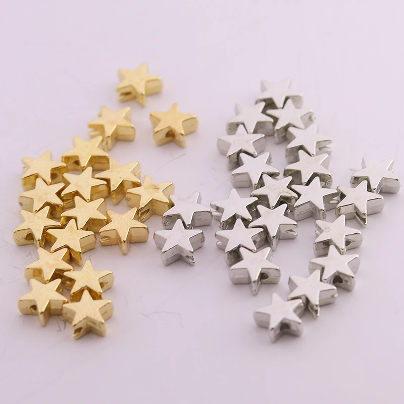 

200pcs Gold Color Heart Round Star CCB Beads Acrylic Beads Loose Spacer Beads for Jewelry Making Findings DIY Bracelet Neklace