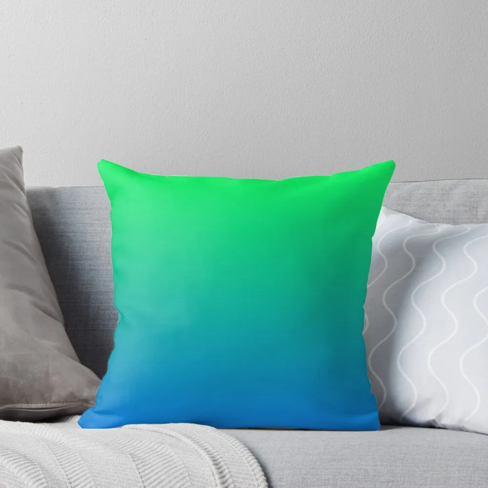 

Earth Color Gradient Green to Blue Throw Pillow Cushions For Decorative Sofa autumn pillowcase christmas pillow case