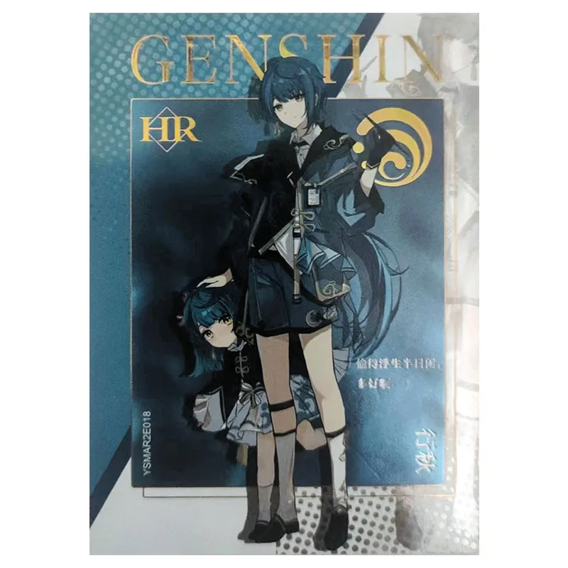 Anime Goddess Story Rare HR Laser Flash Yoimiya Shenhe Ganyu beelzebu Yanfei Toys for boys carte da collezione regalo di compleanno