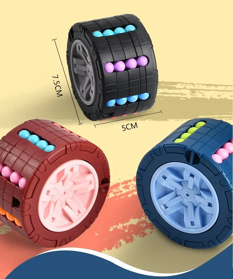3D Zylinder Cube Spielzeug Magische Bean Gyro Drehen Rutsche Puzzle Spiele Stress Lindern Kinder Pädagogisches Montessori Infant Spielzeug Geschenk – Detail 7