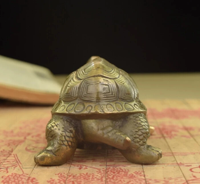 Brass small place turtle longevity sitting room adornment handicraft study