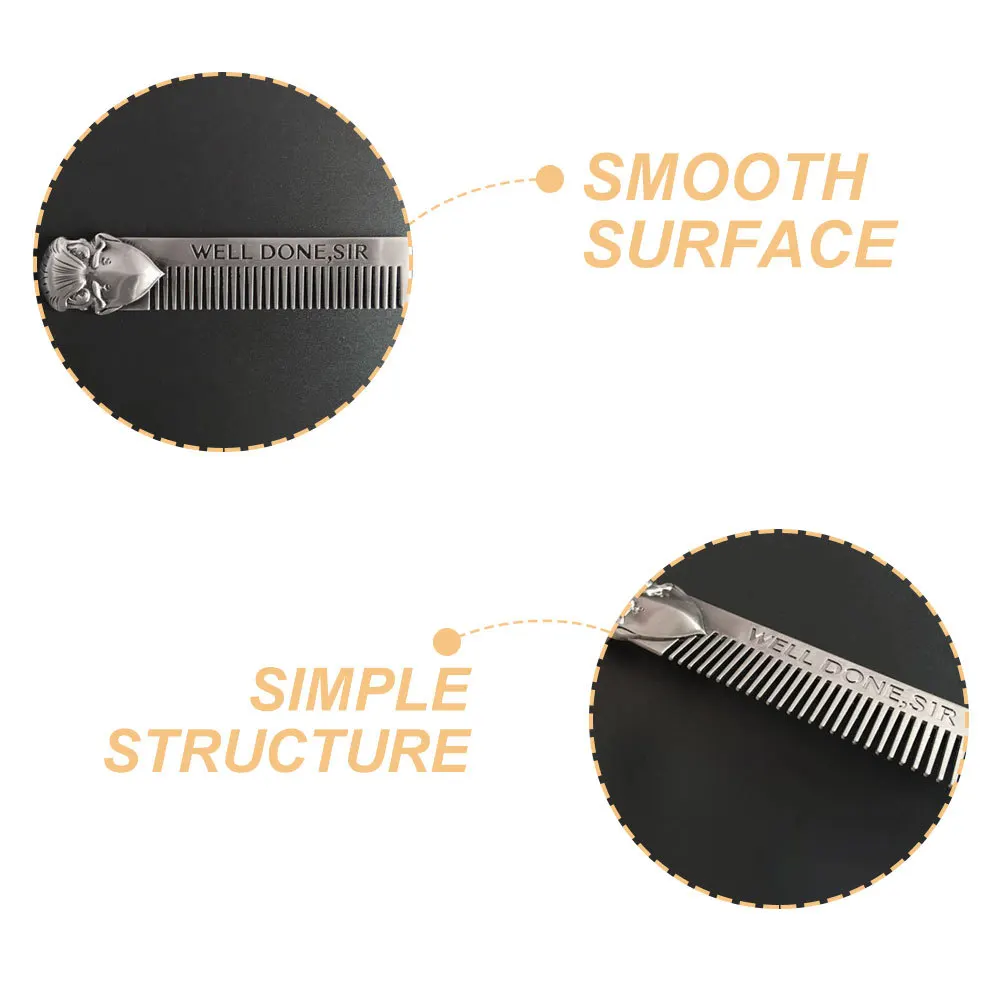 

Металлическая расческа для мужчин, расческа для волос с мелкими зубьями из нержавеющей стали, расческа для укладки бороды, перхоти, кожи головы, псориаз, расчески с тонкими зубьями для женщин