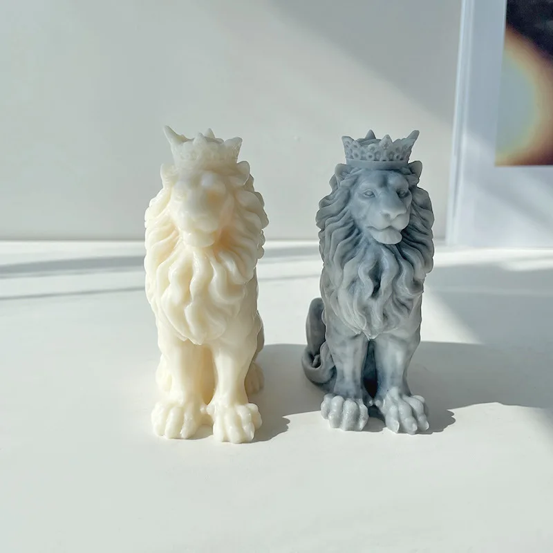 

3D Animal Lion Aromatherapy Candle Mold DIY Plaster Pendant Candle Handmade Soap Mold