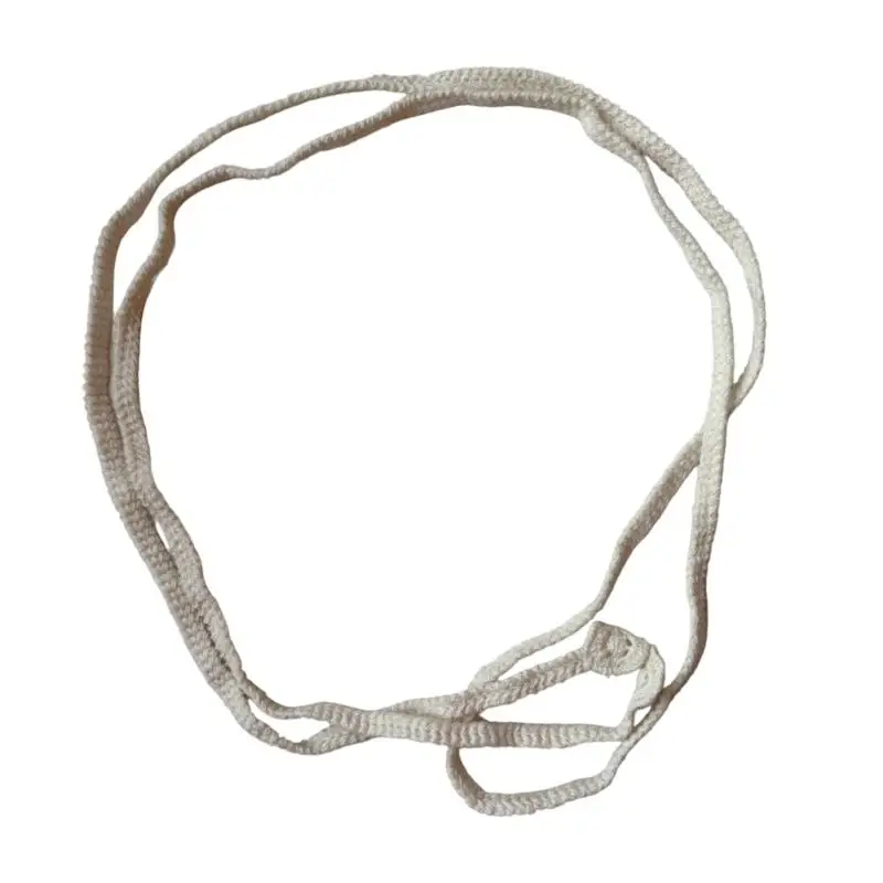 652F Cotton Linen Adjustable Waist Pants Drawstring Rope Belt 130cm Pants Accessories