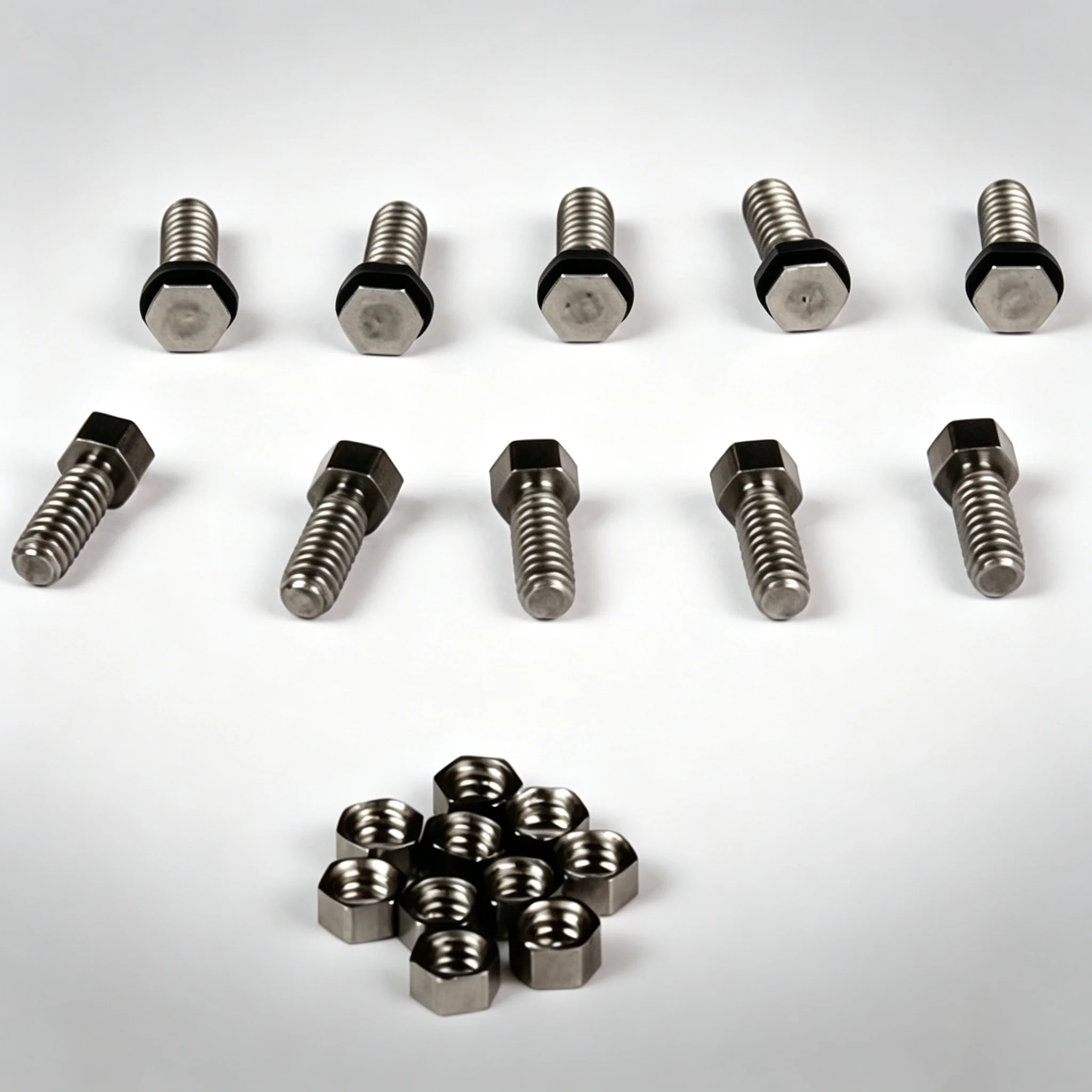 LXYRC Grade Stainless Steel 1.6 1.2 External Hexagonal Screw Nut for 1/14 Tamiya RC Truck for SCANIA 770S for VOLVO for BENZ