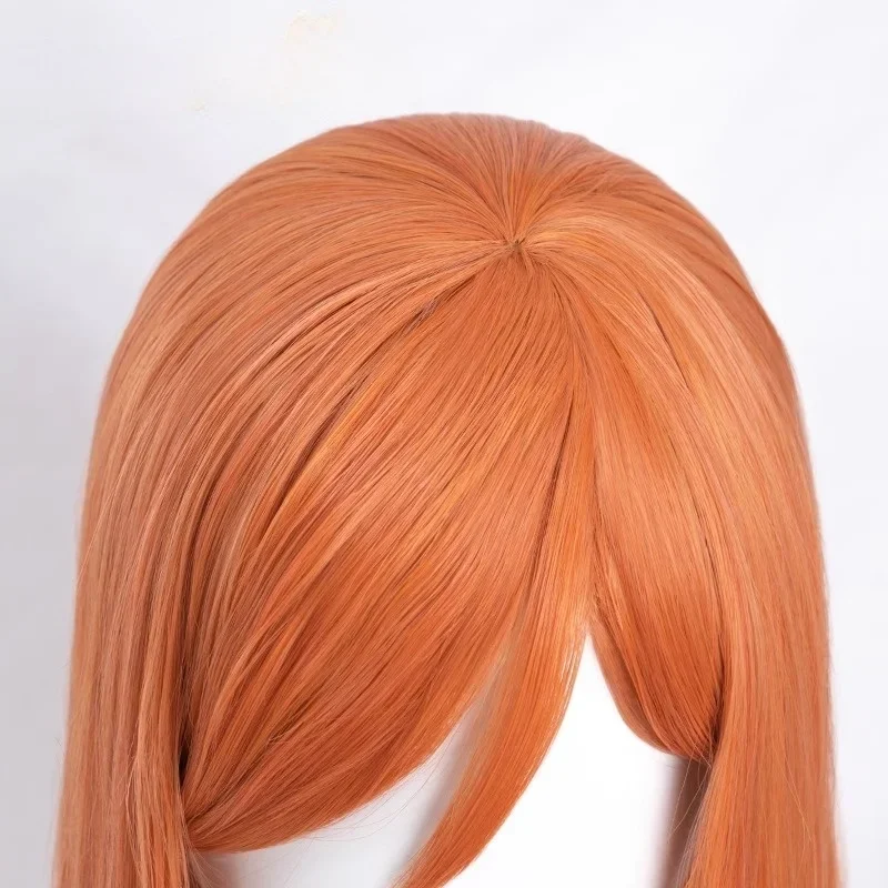 Anime Bleach Inoue Orihime Cosplay Costume Hair Headwear Super Long Orange Comic Wigs image 4