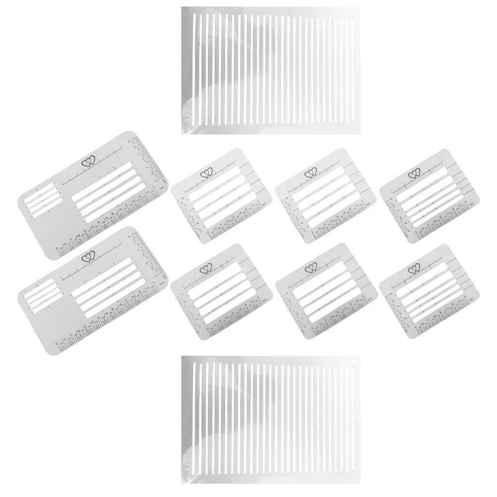1 set Stencils Templates Painting Drawing Plastic Geometric Ruler Halloween Christmas New Year Calligraphy Guideline Ruler
