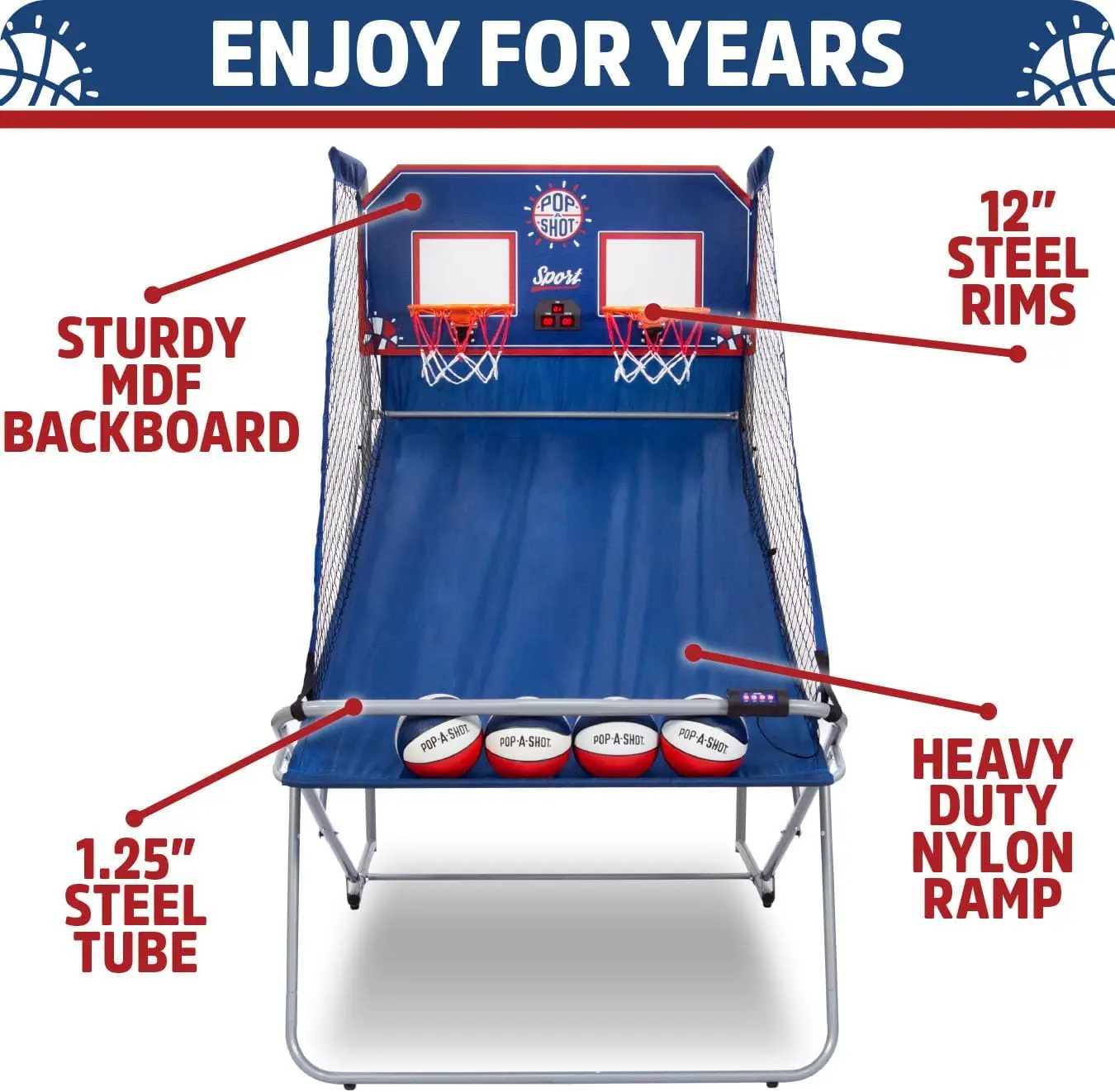 - 듀얼 샷 스포츠 |   집에서 즐기는 아케이드 농구 재미 |   패들 득점 |   10가지 게임 모드