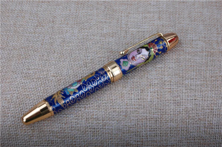 From 1980s, Cloisonne Filigree Enamel  Ballpoint Pen, Handicraft Gifts