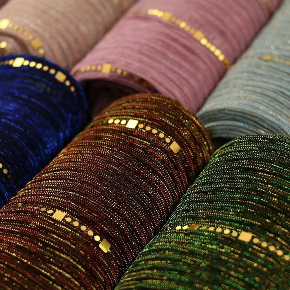 

Solid Color Wraps Collocation Clothing Accessories Korean Style Scarves Female Shawl Silk Scarf Sequins Stripe Shawl