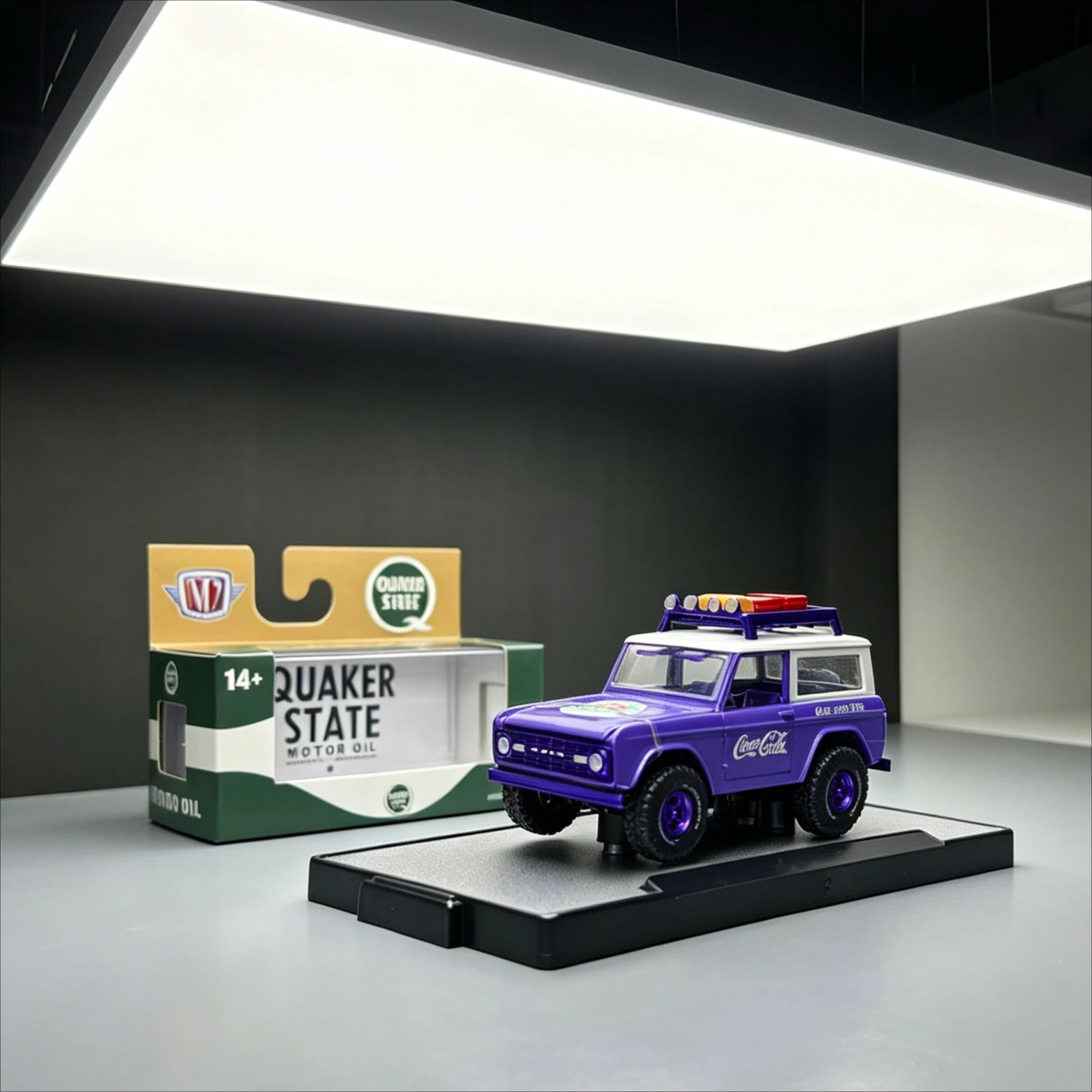 M2 1:64 1966 Ford Bronco Coca-Cola Purple Livery 