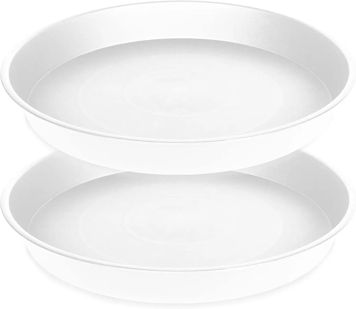 

2 Pack of 19 inch Plant Saucer, 2.7" Depth Tray, Large Deep Garden Plastic Flower Planter Plant Trays for Indoors Outdoor Bath B