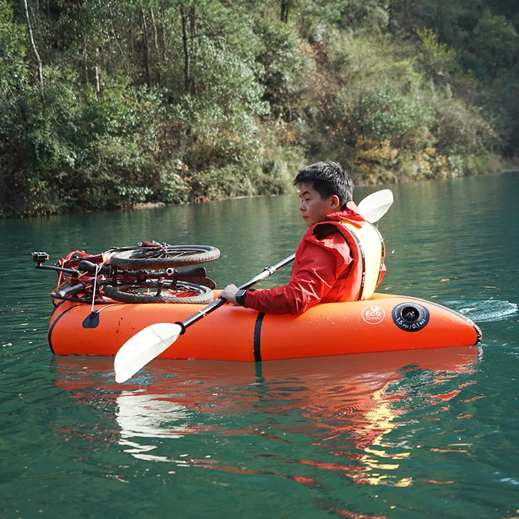 Ready To Ship Lightweight TPU Packraft & Pack Raft Eco-Friendly PackRaft Inflatable White Water Kayak Canoe Carry Bag Included