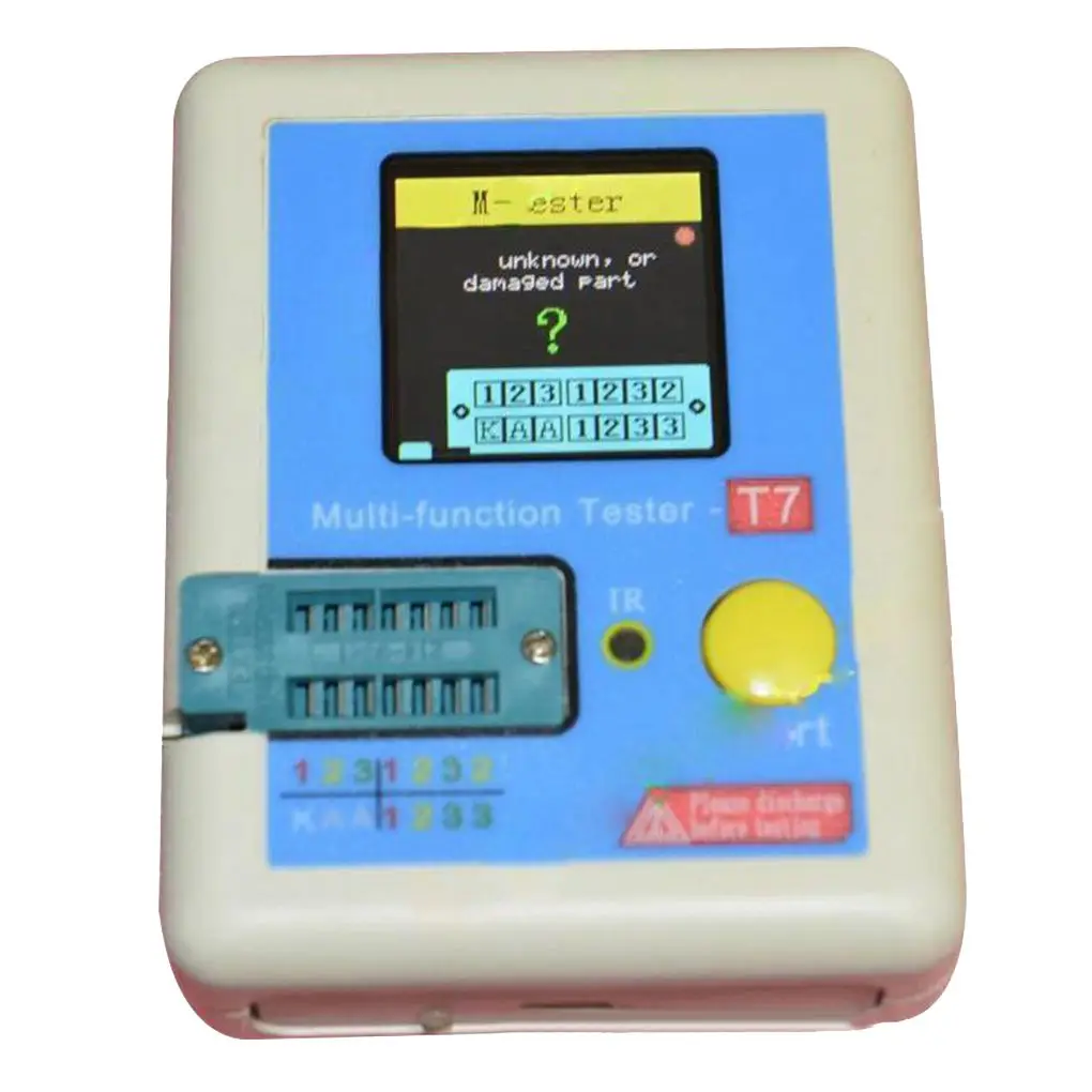 Transistor Tester Diode Triode Capacitance Inductor Meter  ESR NPN PNP IR Multifunction Tester -T7