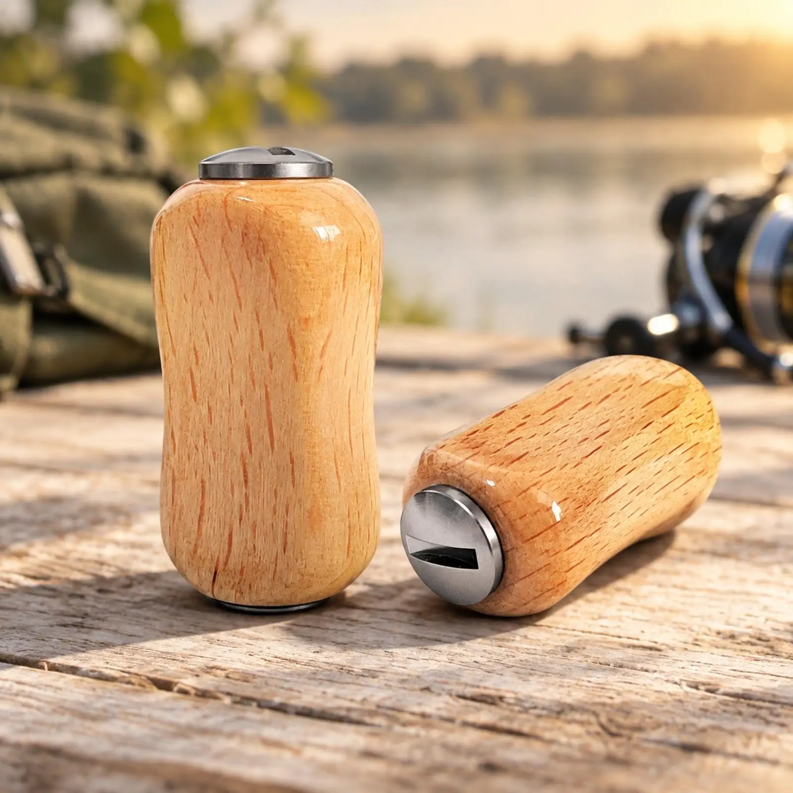 Precision Fit African Rosewood Reel Handles with Bearings for Major Reel Brands Upgrade Parts
