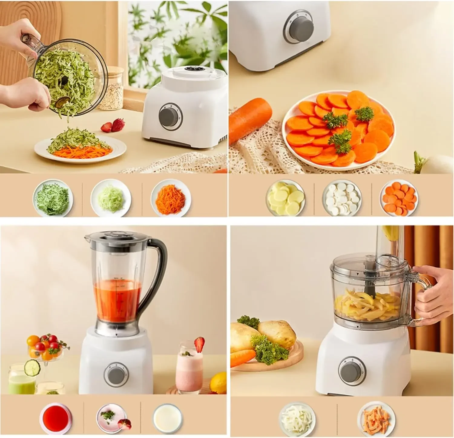 chopper electric mini food chopper electric Food processor, household multifunctional meat mixer, shredded slices