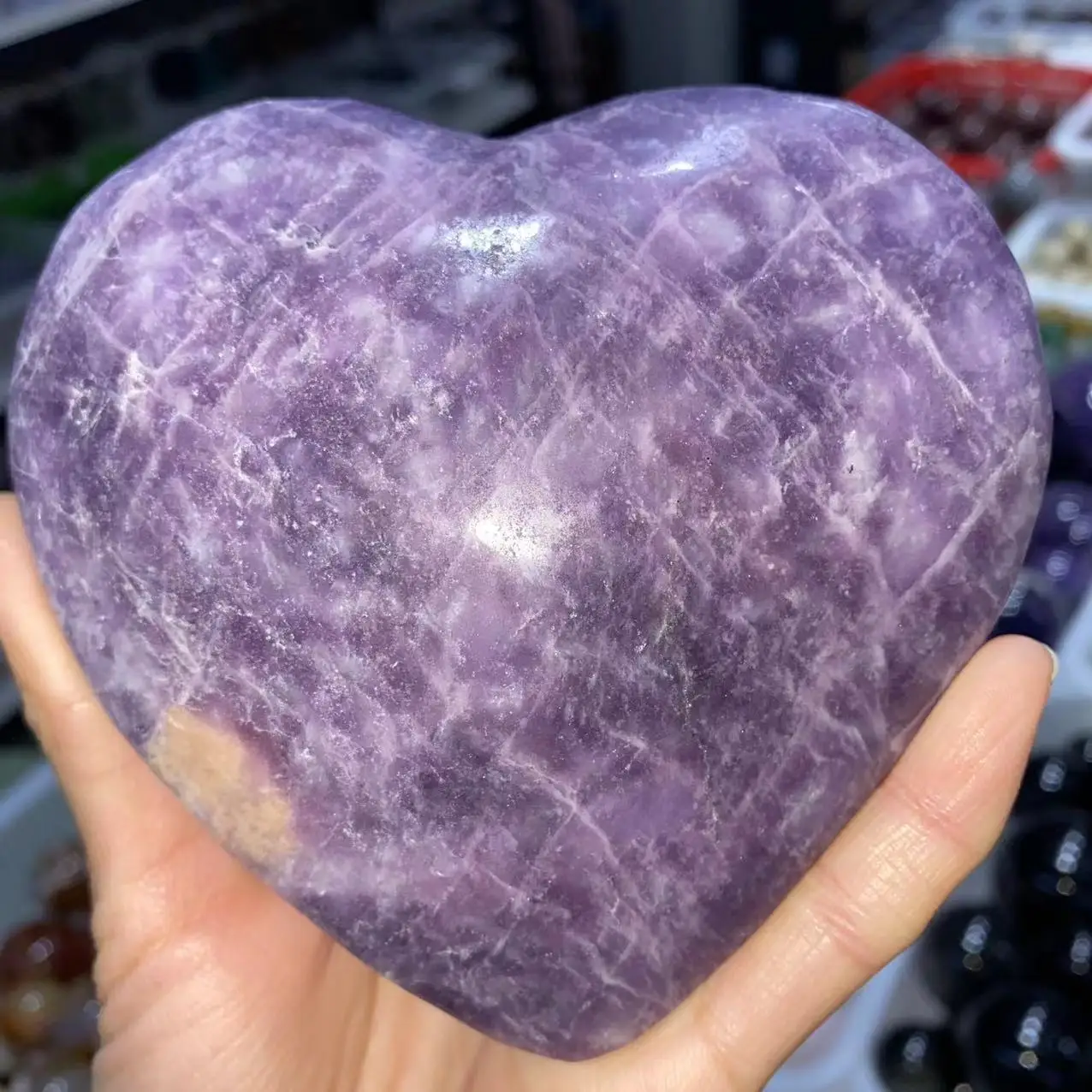 

Natural Purple Micanite, Crystal Quartz, Heart, Energy Gems, Reiki Healing, Decorative Gifts, Meditation Divination