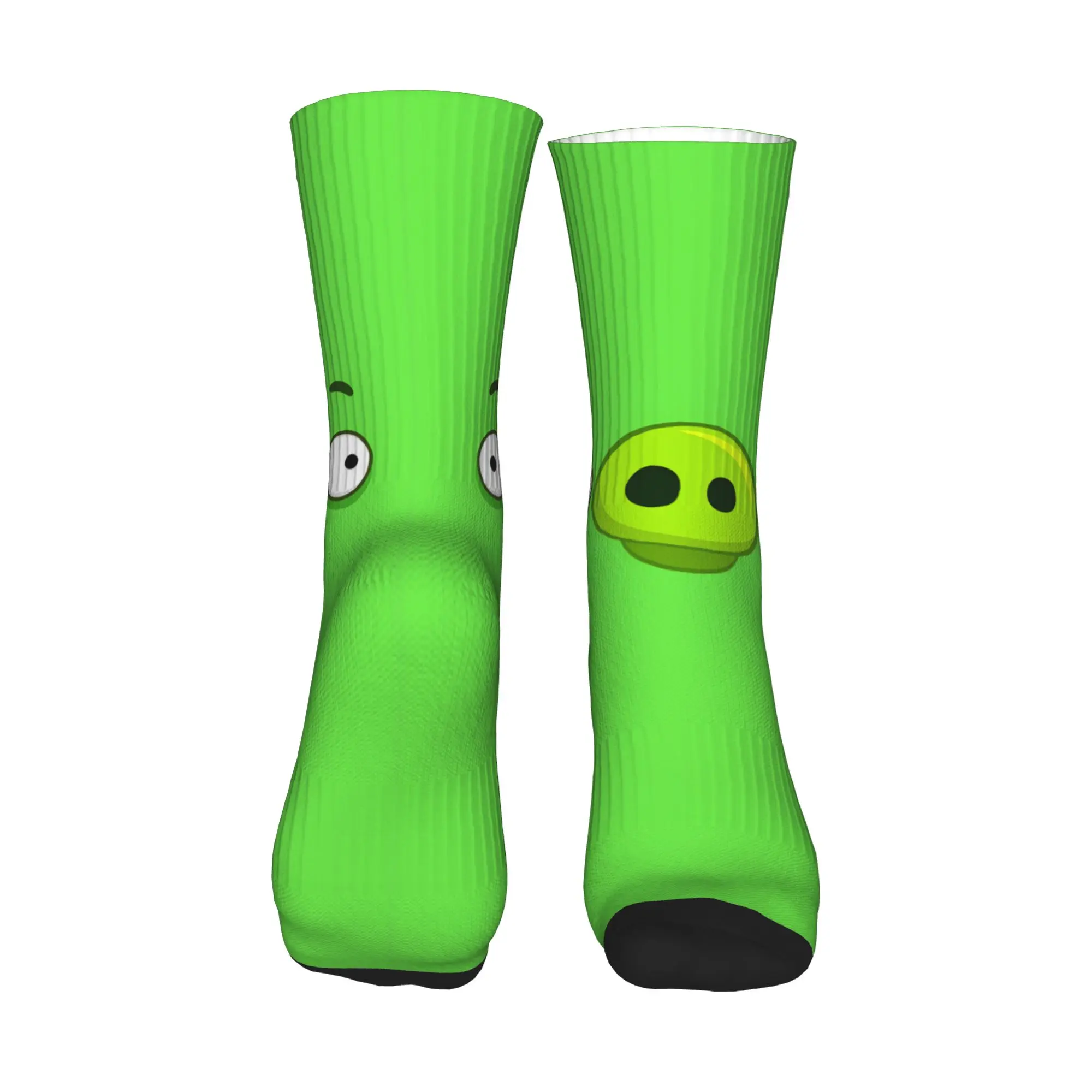 An Angry Pig Face With Two Eyes Cartoon Face Meme Stockings Graphic Socks Autumn Anti Skid Socks Men's Running Medium Soft Socks