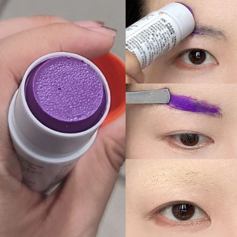 Pegamento para dar forma a las cejas morado que desaparece, pegamento que cambia de Color, lavable, adecuado para manualidades, bricolaje, Cosplay, moldeador de cejas
