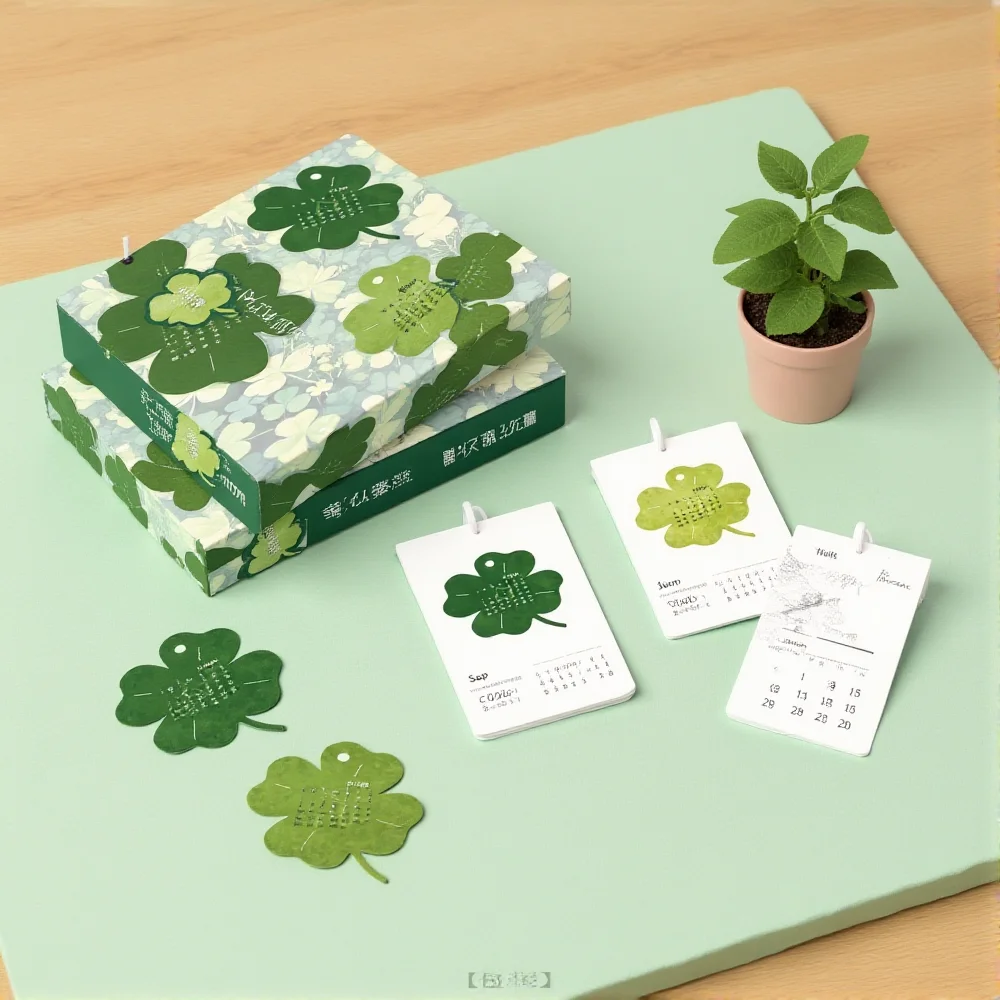 面白い森のテーマカレンダーブック 2026 クリエイティブな葉の形ミニポータブル卓上カレンダー月間スケジュールデスクトップデコレーション