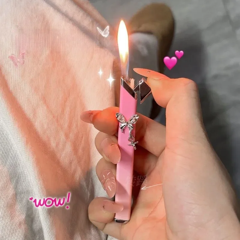 New Fashionable Gothic Magic Mirror Skull Handmade Lighter Handcrafted High End Feeling Light Luxury Inflatable Lighter