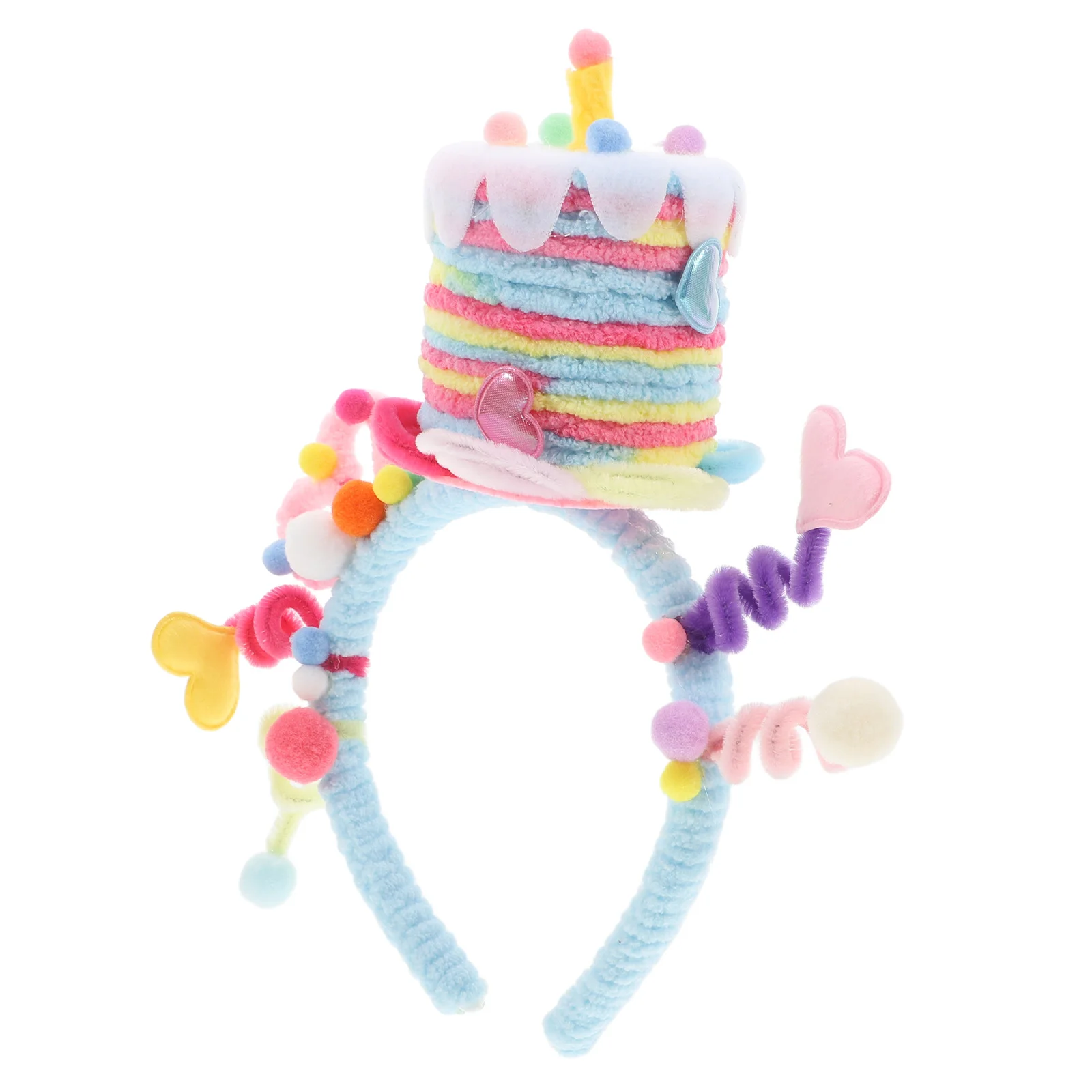 

Children Birthday Cupcake Photo Prop Birthday Cake Hairband Party Hat Happy Headband Hair Booth Crown Prop Accessories