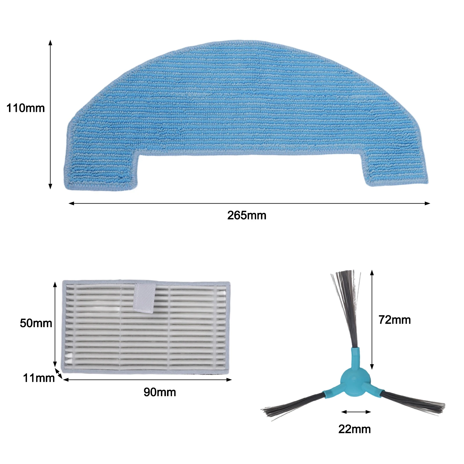 For Ultenic For T20 Pro For T10 Lite For Choice S3 Pl/us R3 Robot Vacuum Side Brush HEPA Filter Mop Cloth Dust Bag