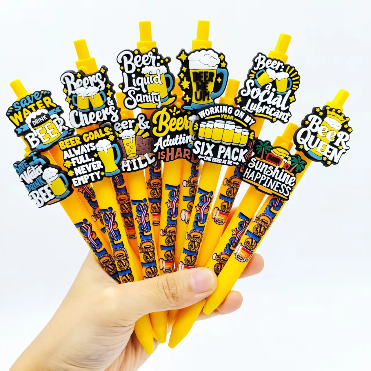 

6pcs/12pcs/14pcs/20pcs Beer Festival-themed ballpoint pens celebrate and cheer Beer Festival gift pens Writing stationery