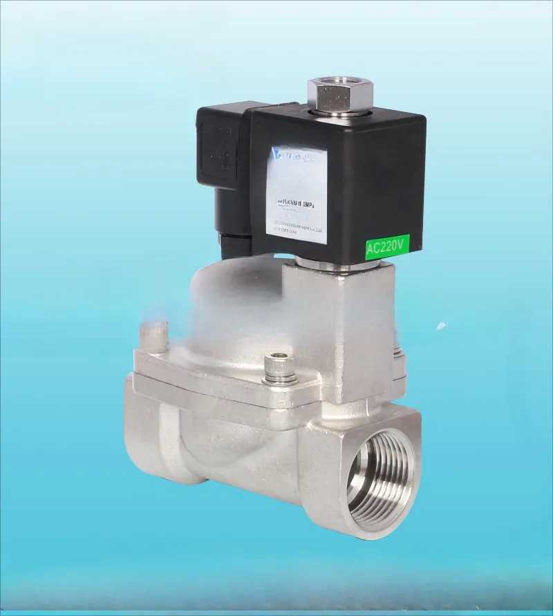 Normally Open-Type Steam Solenoid Valve Hot Fry Oil Solenoid Valve Temperature Control Stainless Steel Steam