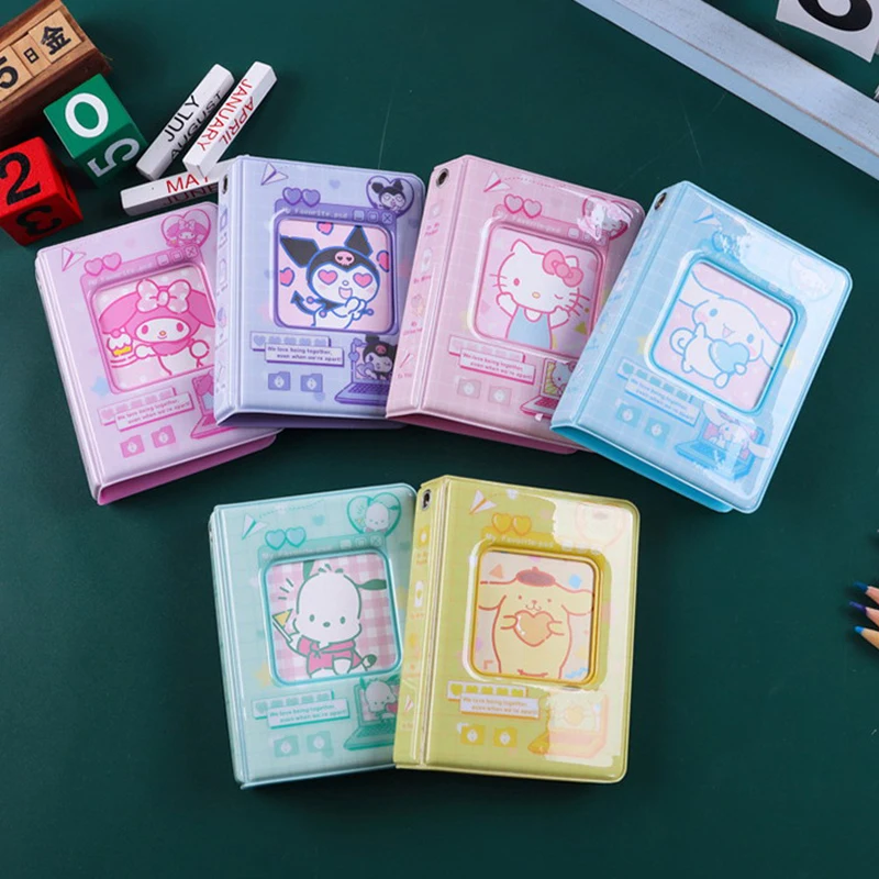 

Sanrio Cartoon Cute Photo Album 3 Inch Photo Card Holder Idol Card Binder Collection Book 40 Slot Business Card Storage Book