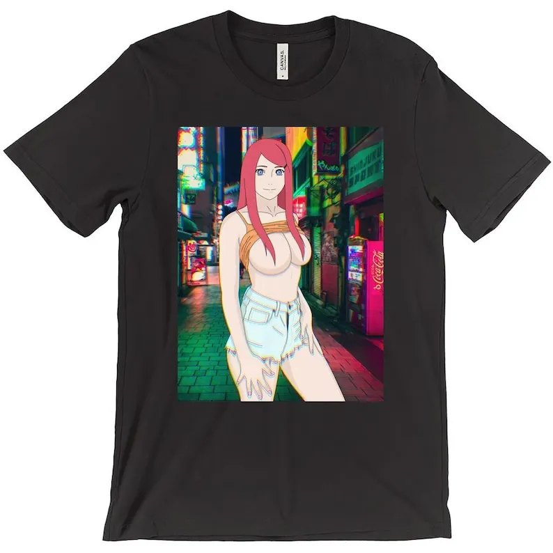 Anime Waifu Flashing Ecchi, Sexy, Lewd, Fetish T-Shirts