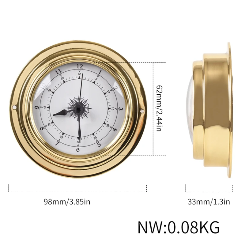 4 pezzi/set termometro igrometro barometro orologio orologio in rame per guscio zirconio marino per stazione meteorologica