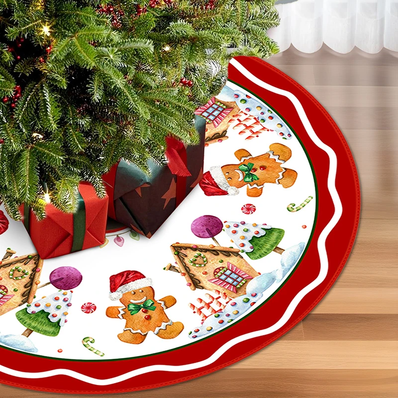 90/120cm Christmas Tree Skirt for Merry Christmas Party Christmas Tree Decoration Winter Holiday Navidad New Year Gift Tree Mat