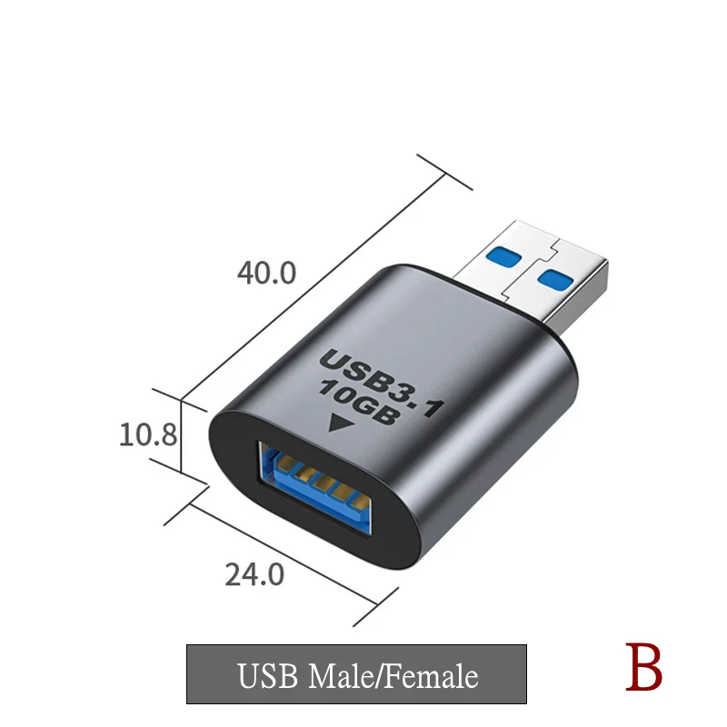 10Gbps Type C To USB 3.1 Converter Male Female Charging Port Adapter High Speed Data OTG Transfer Phone Macbook Tablet Connector