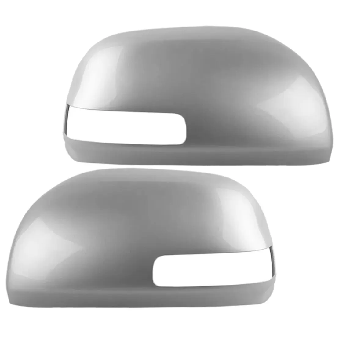 1 Pair Left & Right Side Rear View Mirror Cover Trim Fit for Toyota RAV4 2006 2007 2008 2009 2010 2011 2012 Silver Plastic