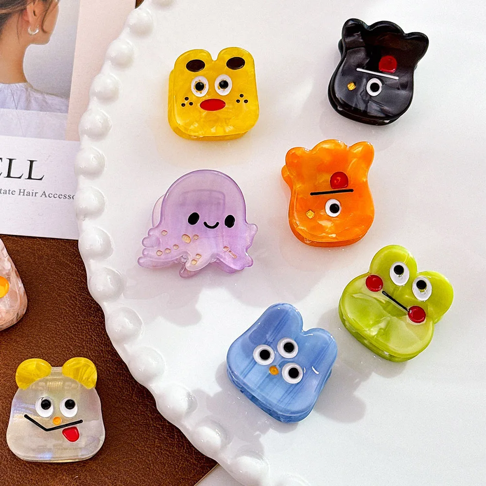 Newly Designed Acetic Acid Mini Hair Clip Cute Sea Animals Funny Little Monsters Side Bangs Hair Accessories