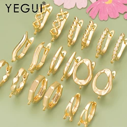 YEGUI MC95,jewelry accessories,18k gold rhodium plated,nickel free,copper,jewelry making,diy earrings,clasp hooks,10pcs/lot