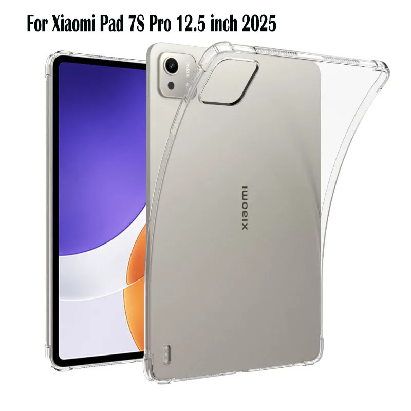 

For Xiaomi Pad 7S Pro Case 12.5 inch 2025 Thickened Soft Airbag Transparent Cover Funda for Xiaomi Pad 7s Pro12.5" TPU shell