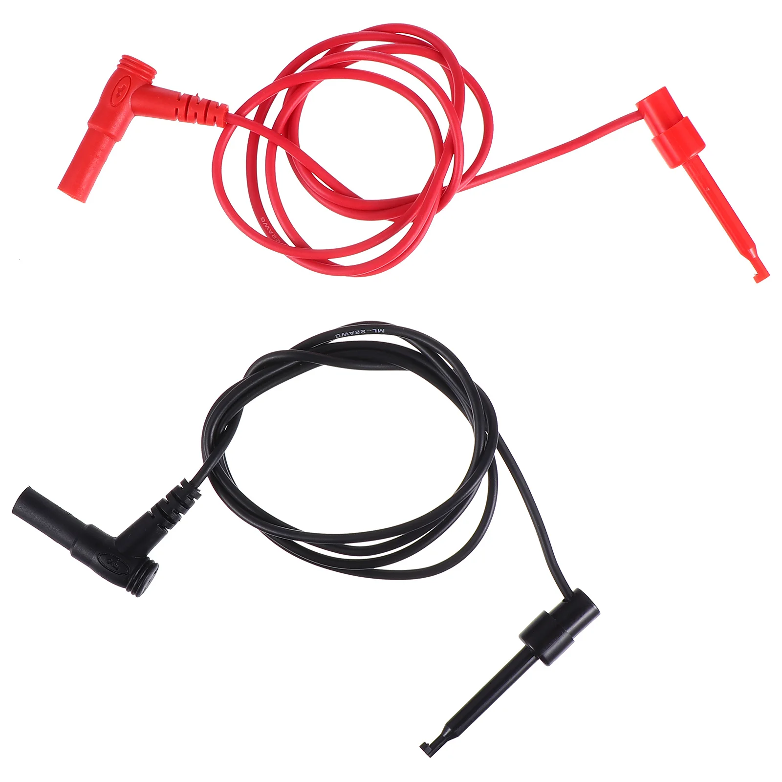 

2Pcs Electrical Multimeter Test Leads High Temperature Resistant Silicone Probe Kit for Circuit Testing Hooks Clips