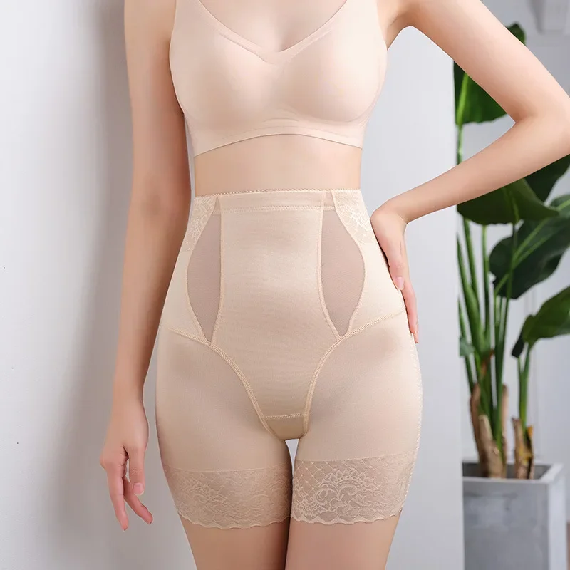 High-waisted Thin Tummy Tummy Panties Postpartum Tummy Tuck Shape Tuned Waist Upturned Hip Lace Safety Buttock Lift Panties