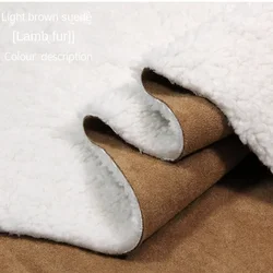Suede Velvet Composite Lamb Wool Fabric Winter Thickening Warm for Clothing Diy Sewing Wholesale cloth By The Meter Material