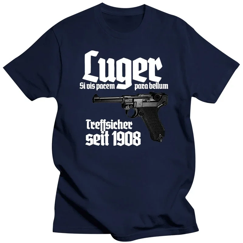 Luger Premium T-Shirt Gun 08, Parabellum, Self-Loading Pistol, Germany Teenage Pop Top Tee Shirt