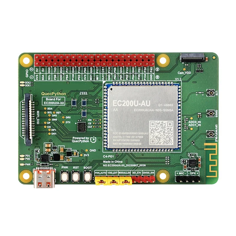 Эффективная макетная плата EC200U Iot LTE Cat 1 C4-P01 для беспроводной связи Bluetooth Quecpython