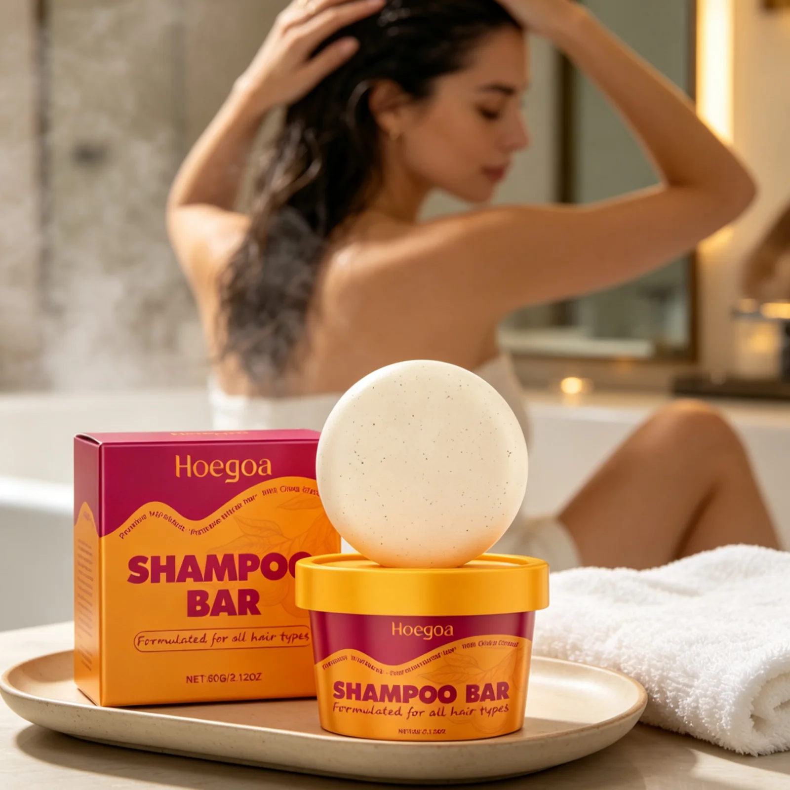 Hoegoa Shampoo Bar Deeply Moisturizing Improves Scalp Health Nourishes Hair Roots Reduces Hair Loss Gentle Cleansing Shampoo Bar