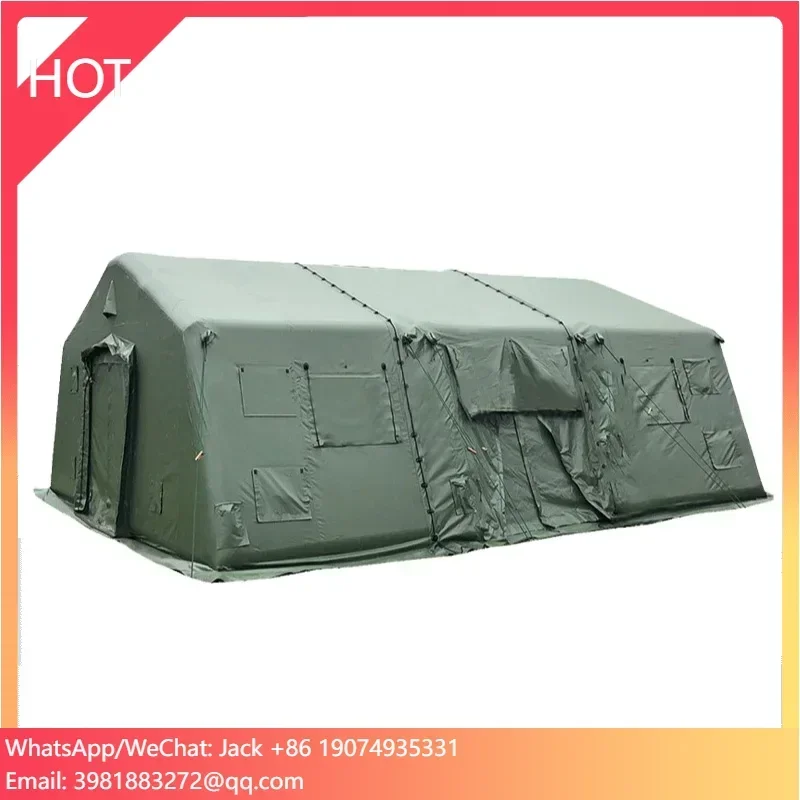 20 Person Hospital Inflatable Pvc Isolated Testing Canvas Icrc Post Disaster Emergency Tent High Quality for Sale