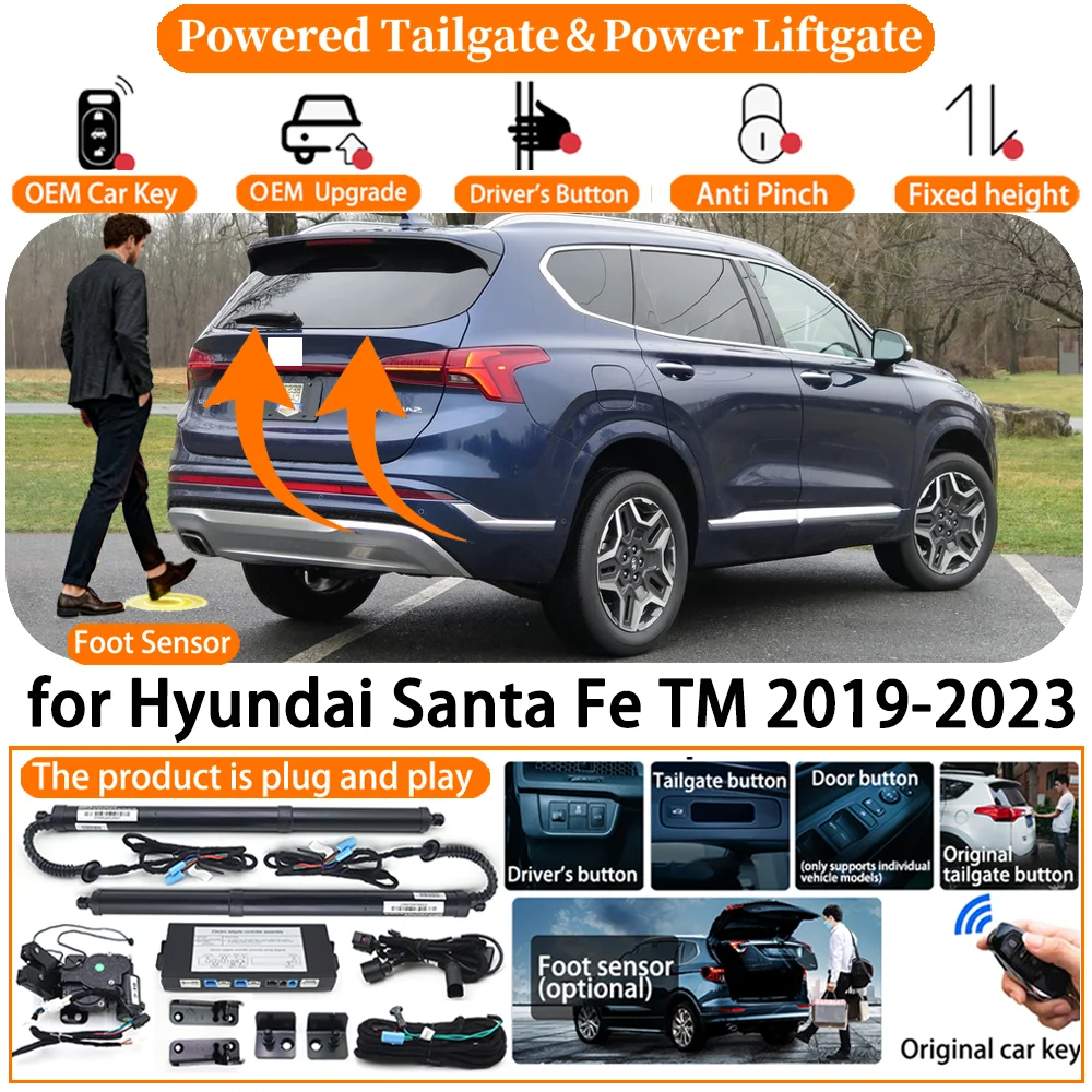 Car Smart Powered Tailgate system for Hyundai Santa Fe TM 2019 2020 2021 2022 2023 Automatic Electric Power Tailgate Strut kit